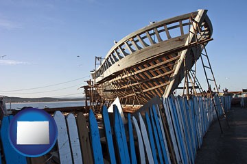 fishing boat construction - with Colorado icon
