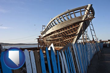fishing boat construction - with Nevada icon